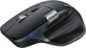 TECKNET Wireless Mouse, Bluetooth Mouse (BT5.35.0 & 2.4G) Rechargeable Ergonomic Optical Mouse with 6 Adjustable DPI, Side Scroll, Quiet Clicks, USB A Receiver, 7 Buttons, Wide Compatibility - Black