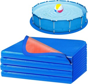 $39 15 Ft Pool Liner Pad for Round Above Ground Pools, Thickened Pool Mat Tarp for Under Pool, Dual-Color Pool Ground Pad Cloth Floor Mat for Pool Bottom, Puncture Protection & Extend Liner Life