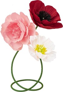 $40 16 3D Paper Flower Decoration for Wall, Giant Large Handcrafted Paper Flowers for Wedding,Flower Backdrop,Baby Shower,Birthday Party,Archway Decor, Nursery Wall(RedPinkWhite, Set of 3)