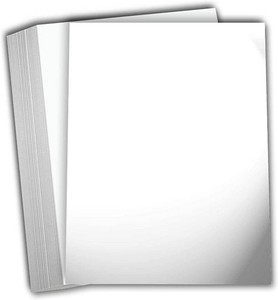 Hamilco White Glossy Cardstock Paper 8.5x11-100lb Cover Heavyweight Card Stock for Laser Printers, Crafts, Invitations, Photo Cards & Brochures (50 Sheets)