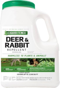 $30 Liquid Fence Deer And Rabbit Repellent Granular 5 Pounds, Harmless To Plants And Animals