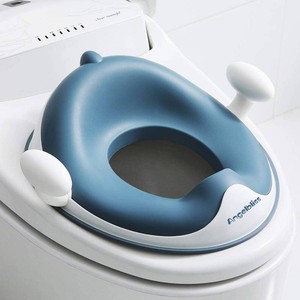 $36 ANGELBLISS Baby Potty Training Toilet Seat with Soft Cushion Handles, Haute Collection, Double Anti-Slip Design and Splash Guard for Boys and Girls (Blue)