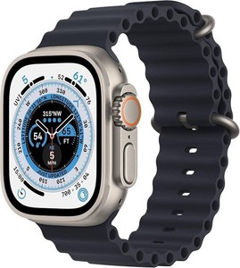 $319 Apple Watch Ultra GPS  Cellular 49mm Titanium Case with Midnight Ocean Band, One Size (Renewed Premium) MSRP $319