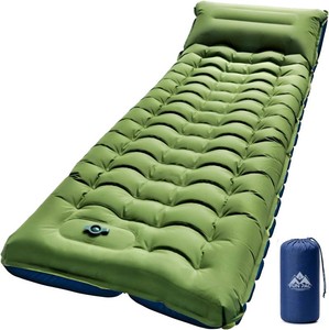 $37 FUN PAC Camping Sleeping Pad,Ultralight Camping Mattress with Pillow, Built-in Foot Pump Inflatable Sleeping Pad Compact for Camping,Backpacking, Hiking,Traveling