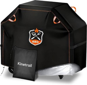 Grill Cover, Universal 58 BBQ Grill Cover for Outdoor Grill, Waterproof, Weather Resistant, Fade Resistant Gas Grill Cover with Adjustable Double Straps for Weber, Char-broil, Nexgrill, etc