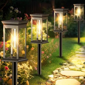 $47 Solar Pathway Lights Outdoor Waterproof   8 Pack Bright Solar Powered Garden Lights with Auto OnOff, IP65 LED Landscape Lighting for Walkway Patio Lawn Yard Decor