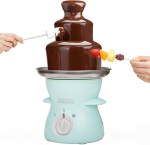 $34 SugarWhisk 3 Tier Mini Chocolate Fountain Machine, Easy to Use & Clean, Great for Parties, Events & Weddings, 22 Oz Capacity, Aqua