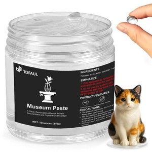 1DFAUL 12 oz Exhibits Fix Gel for Museum, Removable Museum Paste Putty Wax  Clear, Reusable & No Residue, Fixed Collection Artifacts and Decorations to Prevent Vibration, Falling