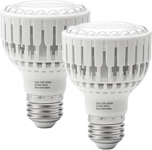 LED Grow Light Bulb E26, Full Spectrum 5000K Plant Light Bulb for Indoor Plants Growing, 12W (Equivalent to 80W), High Output for Faster Growth, 1 Pack