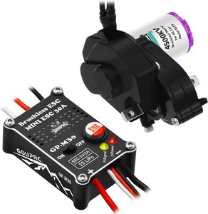 $48 GOUPRC 30A Brushless ESC & 1224 4500KV Brushless Outrunner Motor with Transmission for SCX24 RC Crawler Axial 124 RC Crawler