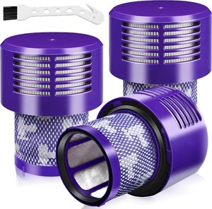 Funmit V10 Filters Replacement for Dyson V10 Cyclone Series, V10 Absolute, V10 Animal, V10 Total Clean, V10 Motorhead, SV12 Vacuum Cleaner, Replaces Part # 969082-01, 3 Pack