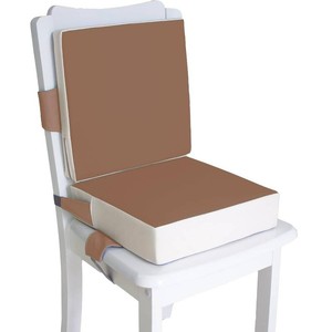 $33 Eiury Booster Seat for Dining Table, PU Anti-Scratch Easy Cleaning Kids Toddler Booster Seat for Table, Portable Travel Increasing Cushion for Chair - Brown