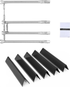 $38 7636 Flavorizer Bars and 69787 Grill Burner Replacement Parts for Weber Spirit I II E310 S310 E320 S320 E330 S330, Grill Parts for Weber Spirit 300 Series with Front Control knobs