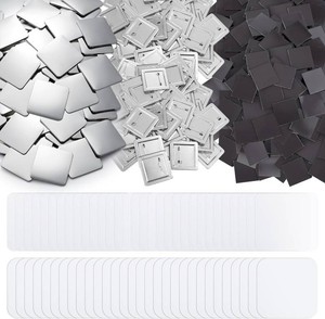 $22 Teenyyou 50mm 2 Inch Button Craft Press Supplies Square Button Part DIY Fridge Magnets Craft Set Including Magnet, Metal Cover, Plastic Back Cover, Pin,Transparent Film,Blank Paper (50 Sets,Metal)