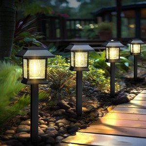 $40 Greluna Solar Lights Outdoor,12 Pack 3000K Waterproof Auto OnOff Solar Pathway Lights for Your Garden, Landscape, Path, Yard, Patio, Driveway,Walkway Decor