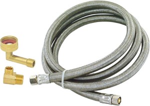 Eastman 5 Ft. Dishwasher Installation Kit, Braided Stainless Steel Supply Line with 38 Inch Compression Ends, 41041