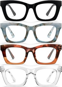CCVOO Stylish Reading Glasses for Women, Stylish Eyeglasses, Blue Light Readers, Cheaters