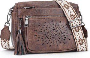 $24 APHISON Crossbody Bags for Women Trendy, Leather Crossbody Purses Shoulder Handbags with Adjustable Guitar Strap