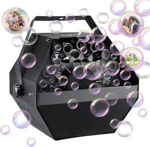$47 Theefun Bubble Machine 750ML Metal Automatic Bubble Maker, Portable Professional Bubble Blower Operated by Plug-in Big Bubble Machine for Parties Stages Weddings Indoor and Outdoor Use