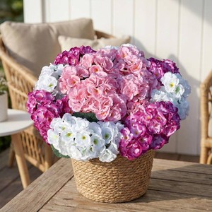 $30 12 Pack Artificial Geraniums for Outdoors,UV Resistant Fake Geranium Plants with 3 Bright Colors,Faux Flowers for Window Box,Porch,Patio,Hanging Basket,Indoor Outdoor All Season Decor