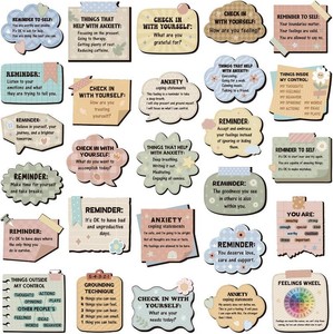 Honoson 324 Pcs Mental Health Stickers Motivational Positive Affirmation Sticker Mental Health Posters Inspirational Bulletin Board for Classroom Decor Therapy Office Positive Quote Decals(Boho)