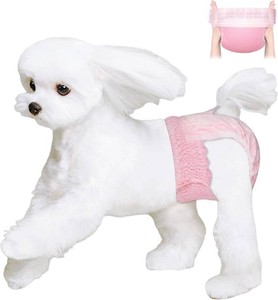 Ambreview Disposable Dog Diapers Female, Just Pull It Up, Doggie Diapers for Female Dogs, Strong Absorbency  Leak Proof, for Dogs in Heat  Elderly  Disabled, S 10 PCS