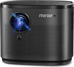 $36 Miroir Mini Projector, Home HD Projector with Built-in Speaker, Auto Focus, Keystone Correction, Portable for Outdoor Movies, Compatible with Smartphone, TV Stick, Laptop, HDMI, USB