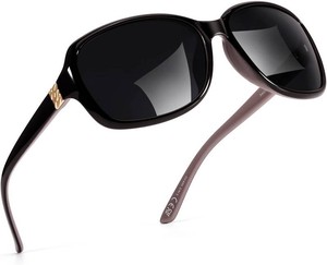$26 SIPHEW Polarized Sunglasses for Women  Vintage Square Sunglasses w UV400 Protection  Womens Wraparound Shade