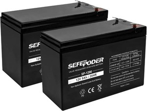 $45 SEFEPODER 12V 9Ah Rechargeable Sealed Lead Acid Battery SLA  2 Pack (F2 Terminals)