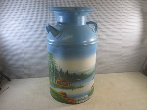 (EC1) Hand Painted Vintage Milk Can...