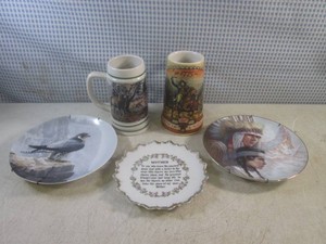 (CS) 2 Collector Steins and 3 Plate...