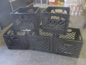 (EW7) 5 Plastic Milk Crates...