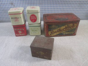 (EC1) 5 Vintage Tobacco Tins and 1 ...