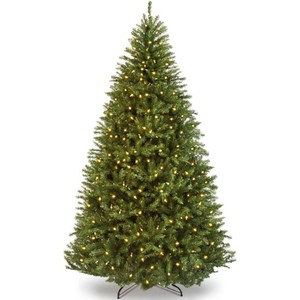 BCP - Pre-Lit Hinged Douglas Artificial Christmas Tree w Stand