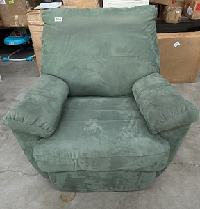 Sage Green Suede-Style Recliner Armchair