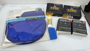 Lot of Brand New car related items, spring shade car, USB neon strip lights and two brand new TPMS tire pressure monitoring system systems