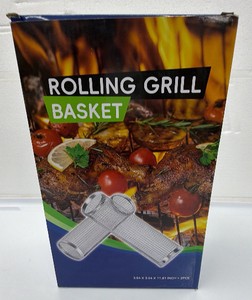 Brand New Rolling Grill Basket