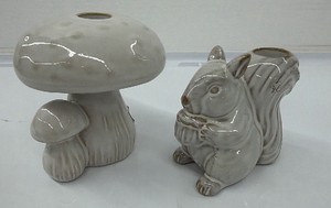 Lot of 2 Porcelain Mini Planters