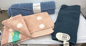 Lot of 3 Brand New bath rugbath runners, threshold brand and pillow fork brand