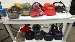 Large lot of vintage snapback hats, huge variety