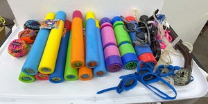 Large Life of Water Toys, including squirt, gun, shooters, balls, and goggles
