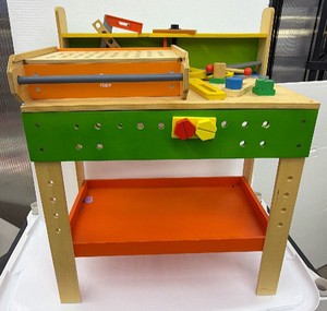 Kids Wooden Hape Brand Tool Bench and Tool Set
