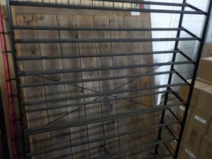 Metal Shoe Rack 43 x 60 on Wheels...