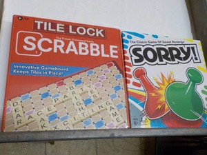 Sorry and Scrabble...