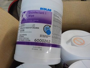 6 Ecolab Disinfectant Wipes...