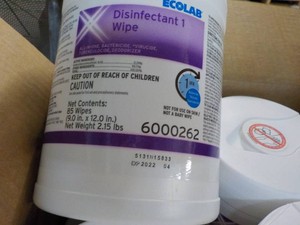 6 Ecolab Disinfectant Wipes...