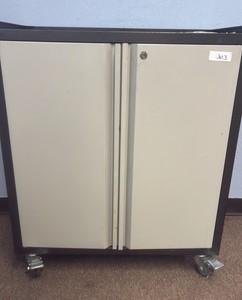 cabinet on wheels with key