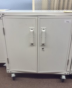 cabinet on wheels with key
