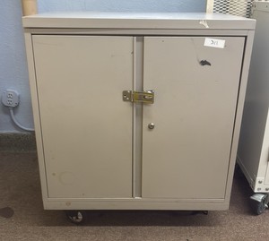 cabinet on wheels one wheel needs reattached
