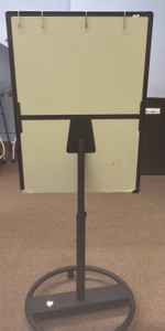 whiteboard with easel pad holder on wheels
